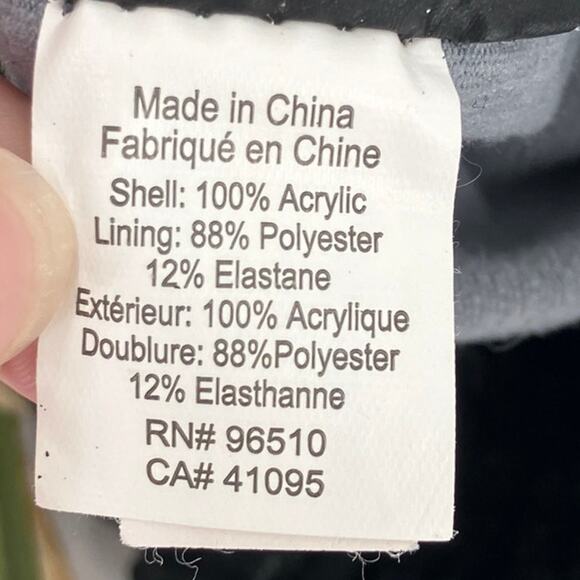 Under Armour Black Gray Metal Logo Knit Lined Pull On Stretch Winter Beanie Hat - Picture 7 of 8